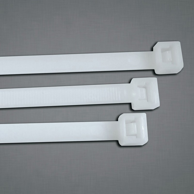 500-Pack 4-Inch Natural Nylon Cable Ties - 18 Lb Tensile Strength, White